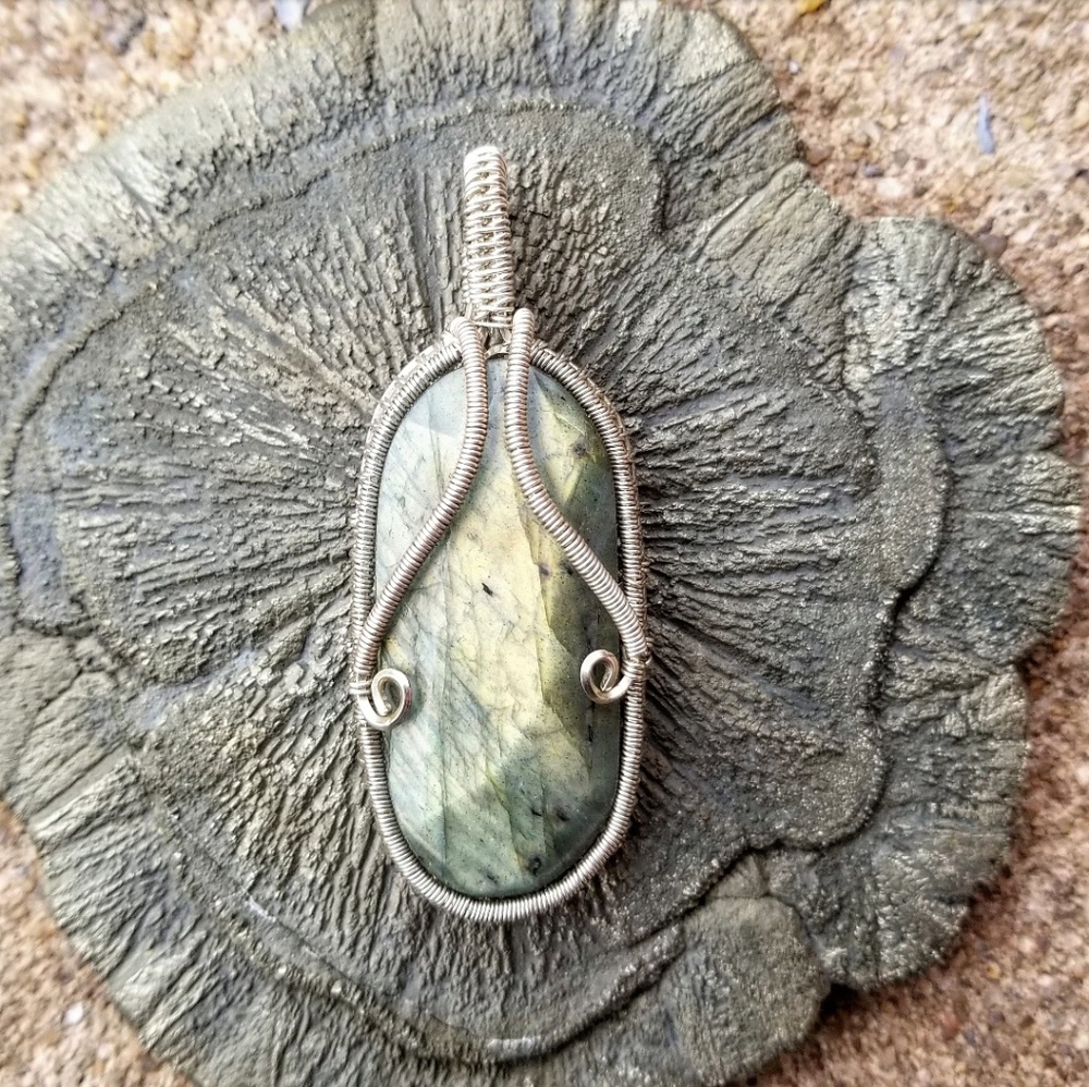 Labradorite Silver Pendant